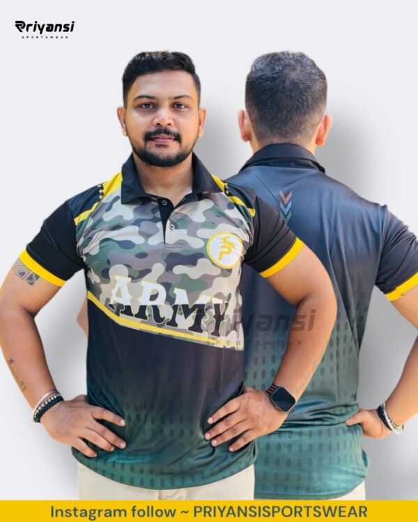 Army Pattern Cricket Jersey Design online